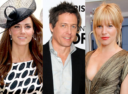 Kate Middleton, Hugh Grant, Sienna Miller Kate Middleton, Hugh Grant, Sienna Miller